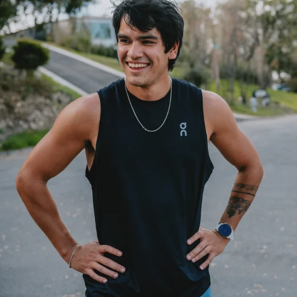 Man wearing On running gear