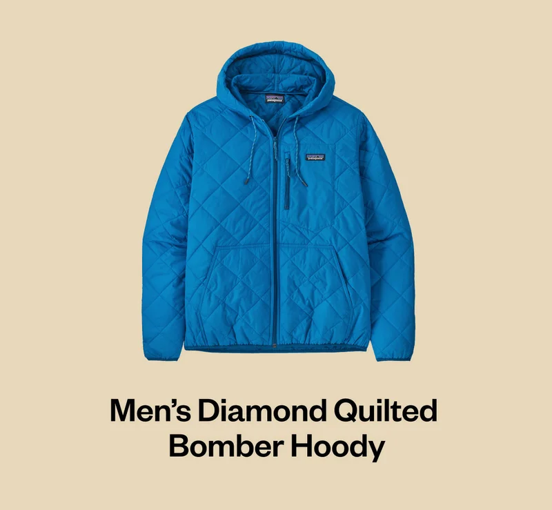 Men's Diamond Quilted Bomber Hoody