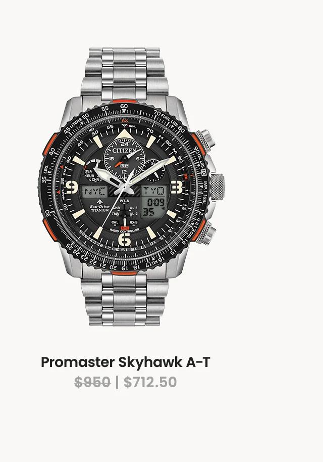 Promaster Skyhawk A-T - JY8108-53E  WAS: $950  NOW: $712.50