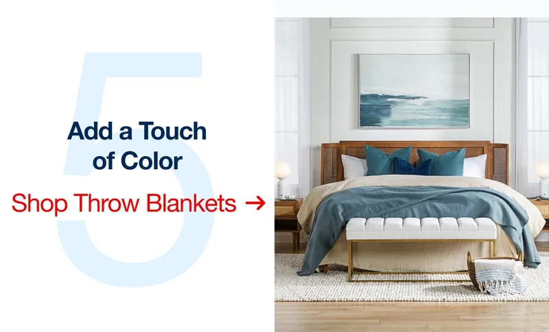 Add a Throw Blanket for a touch of color