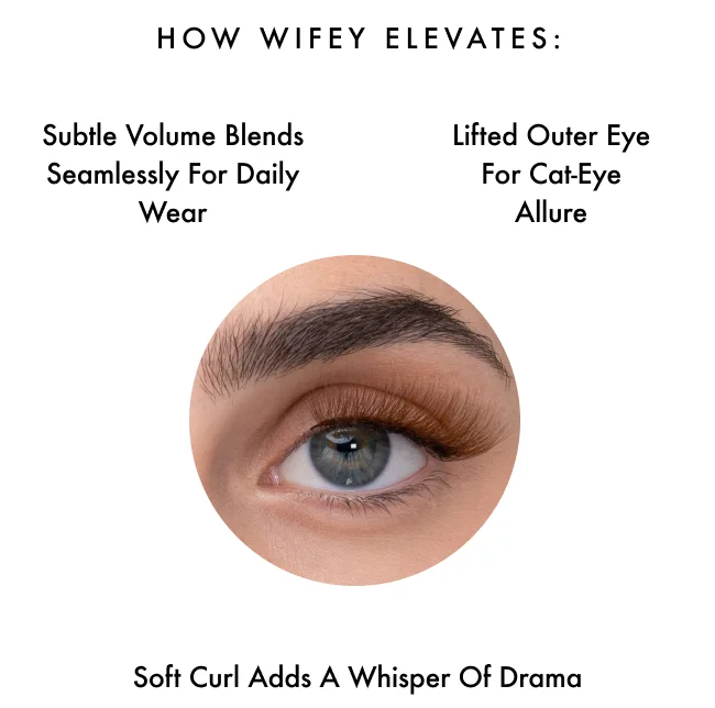 Enhance eye shape with subtle lift and outer edge flair