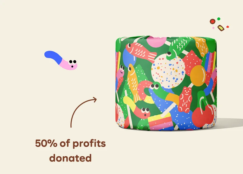 50% of profits donated