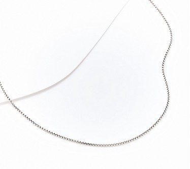 JAI Sterling Silver 1.6mm Baby Box Chain 20" Necklace, 6.70g