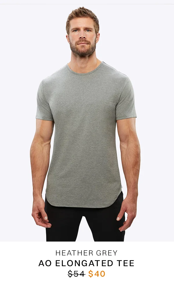 Heather Grey AO Elongated Tee