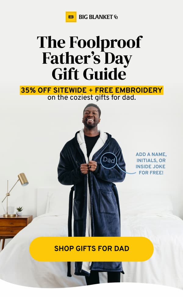 father's day gift guide - get 35% off plus free embroidery