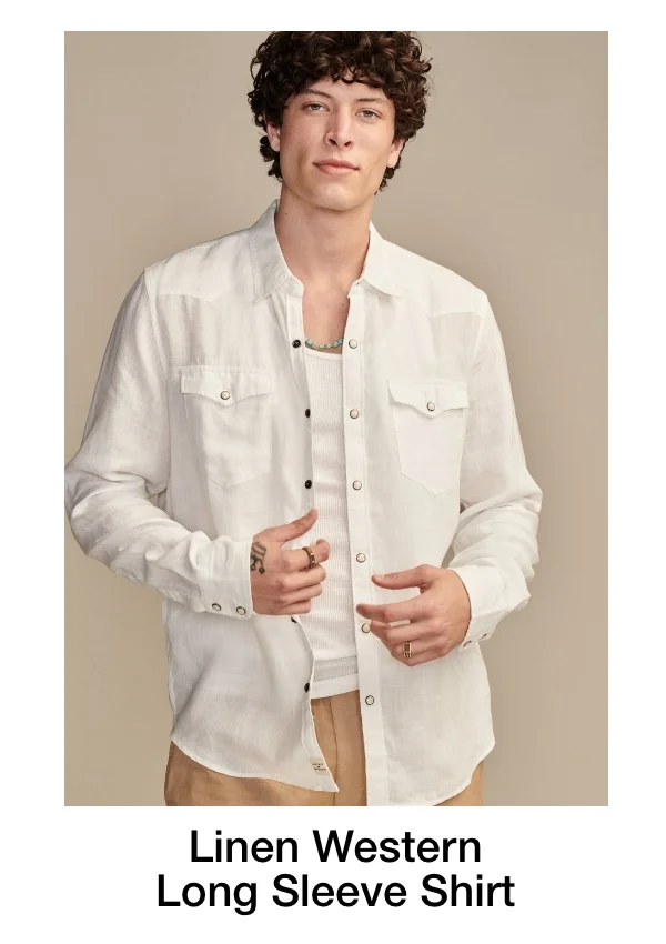 Linen Western Long Sleeve Shirt