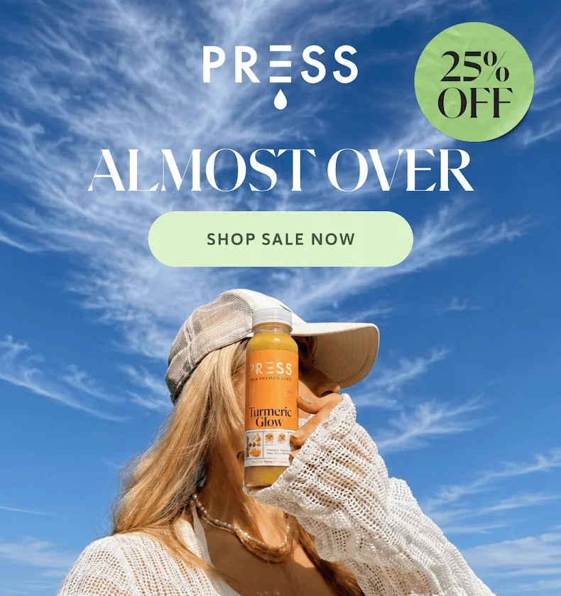 25% off is almost over. Shop Sale now.