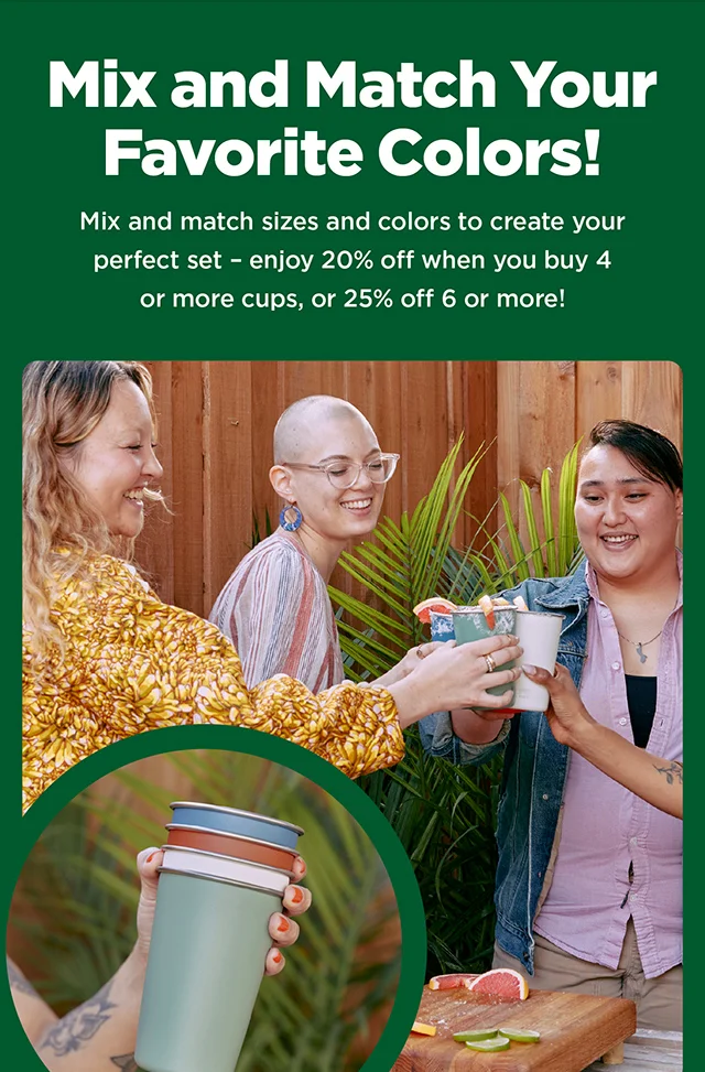 Mix and Match Pint and Cup Colors