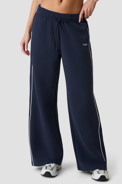 Image of Contrast Straight Leg Pants Midnight Blue