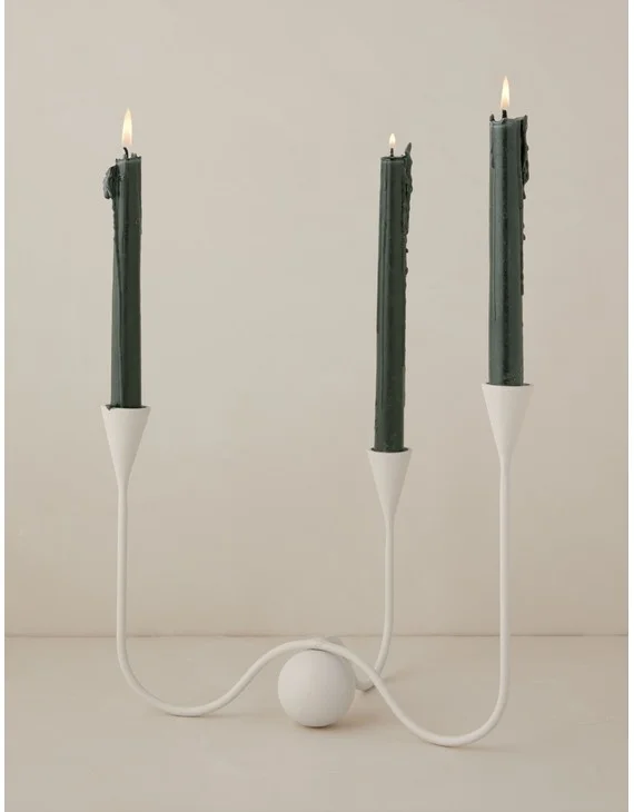 Orb Candelabra by Sarah Sherman Samuel-Ivory / 3 Candle