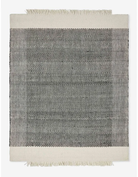 Joelle Handwoven Wool Rug-Black / 10' x 14'