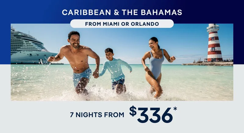 Caribbean & The Bahamas From Miami or Orlando (Port Canaveral) – 7 Nights – Click to View Cruises & Book Now Caribbean & The Bahamas From Miami or Orlando (Port Canaveral) – 7 Nights – Click to View Cruises & Book Now