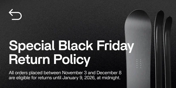All orders placed between
Nov. 3-Dec. 8 are eligible for returns until January 9, 2026, midnight.