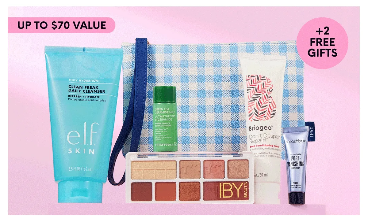 UP TO $70 VALUE - $40 VALUE + 2 FREE GIFTS