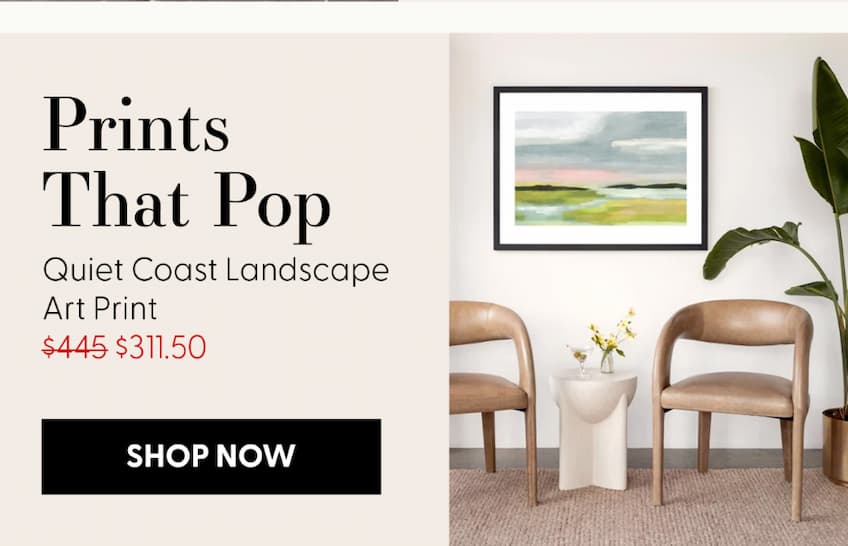 Quiet Coast Landscape Art Print