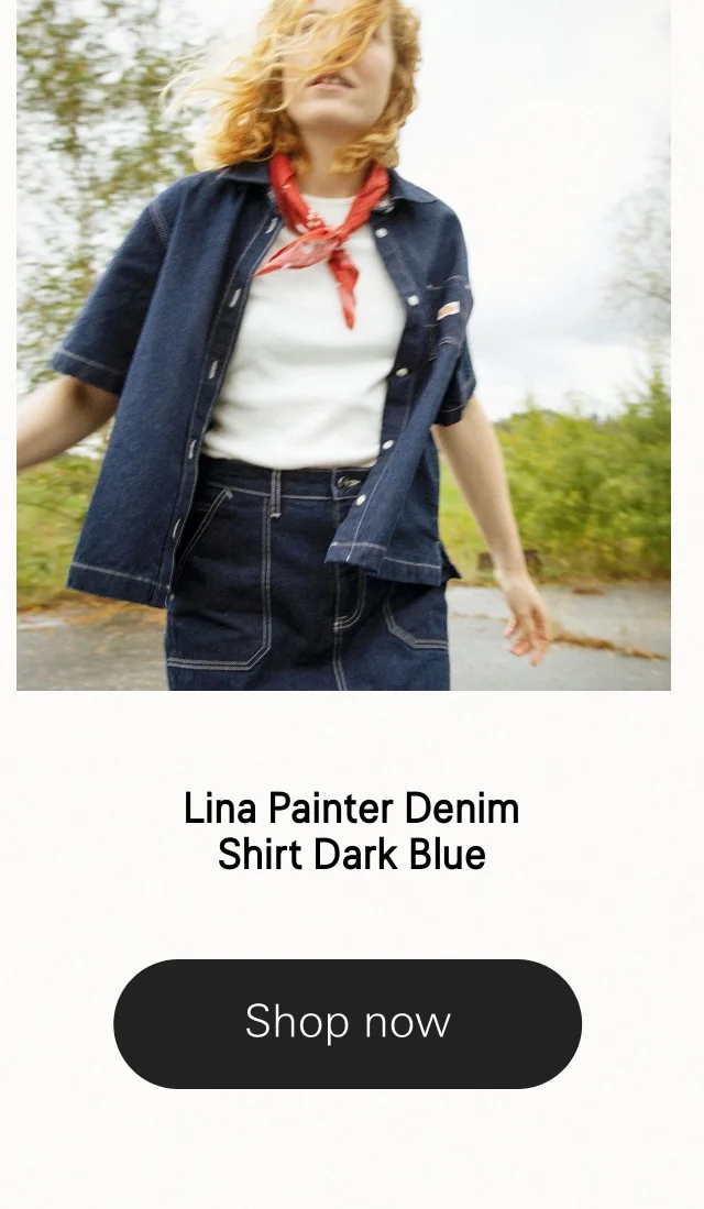 Lina Painter Denim Shirt Dark Blue