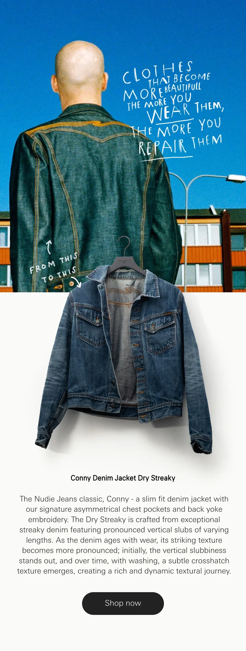 Conny Denim Jacket Dry Streaky
