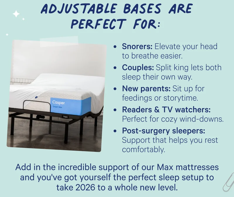adjustable bases are perfect for
