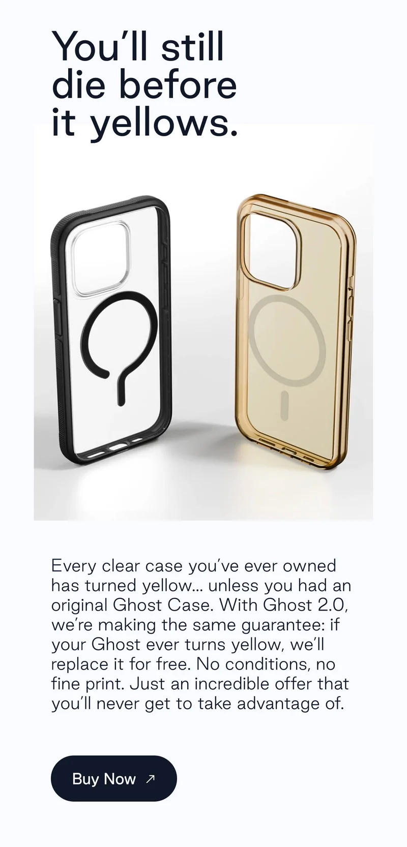 Guaranteed to never yellow.