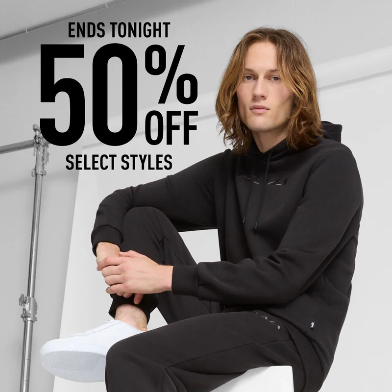 ENDS TONIGHT | 50% OFF SELECT STYLES