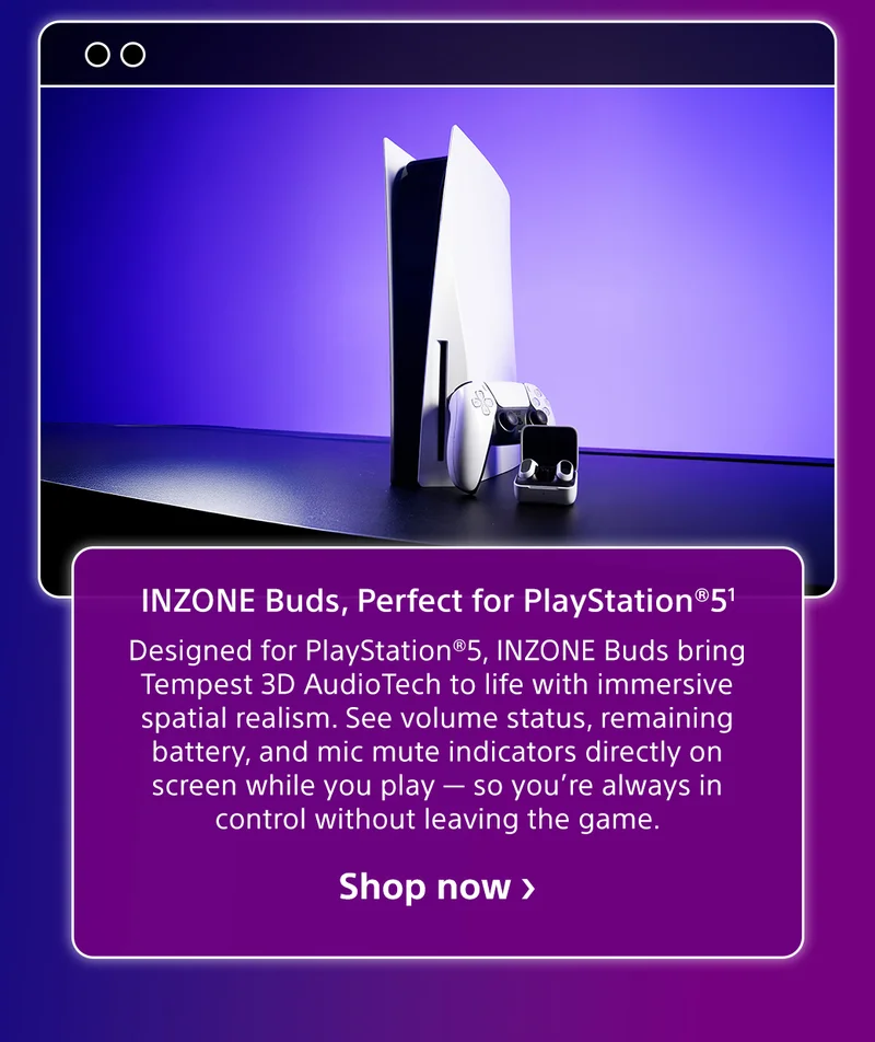 INZONE Buds, Perfect for PlayStation 5 | Shop now