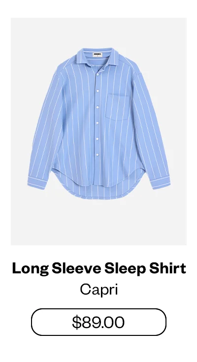 Long Sleeve Sleep Shirt - Capri