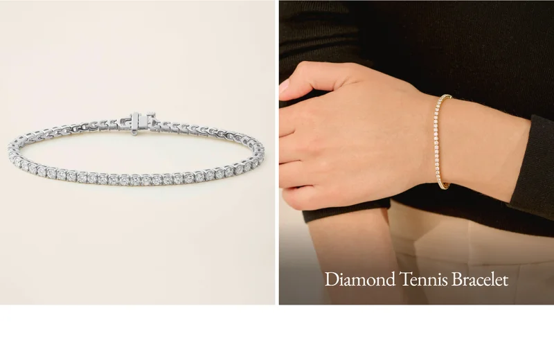 18k Solid White Gold Dalton Diamond Tennis Bracelet