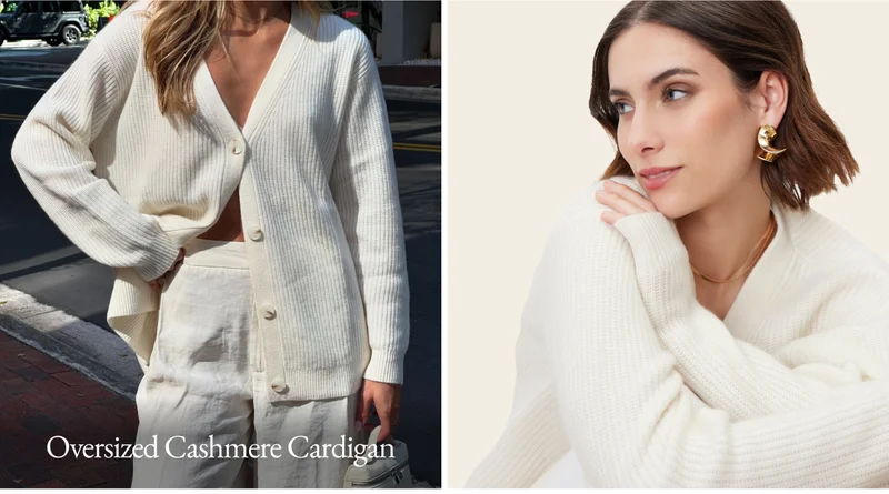 Billie Chunky Oversized Cashmere Cardigan