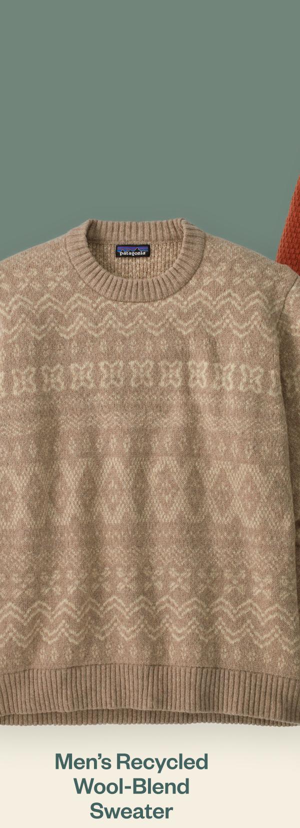 Men’s Recycled Wool-Blend Sweater.