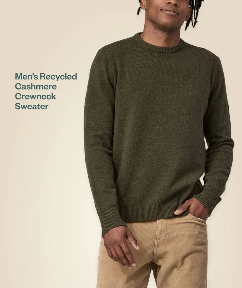 Men’s Recycled Cashmere Crewneck Sweater