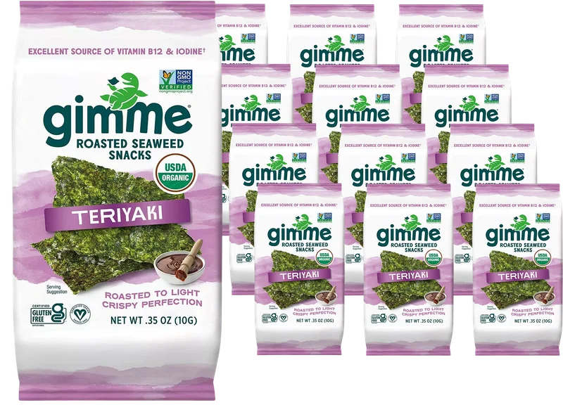 Image of Gimmie Teriyaki Roasted Seaweed Snack (12 Pack)
