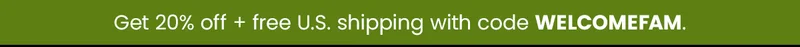 Get 20% Off + Free U.S. shipping with code discount code
