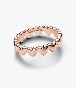 Row of Hearts Ring