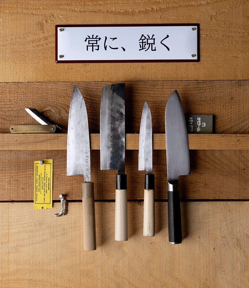 Image of “Stay Sharp” Enamel Steel Sign (Kanji Edition)