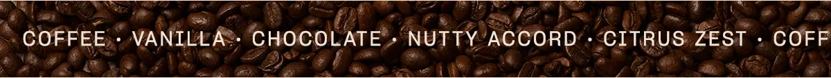 coffee • vanilla • chocolate • nutty accord • citrus zest