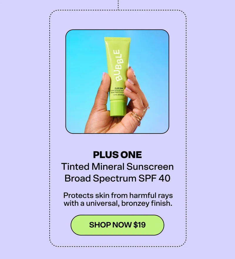 PLUS ONE Tinted Mineral Sunscreen [SHOP NOW $19]