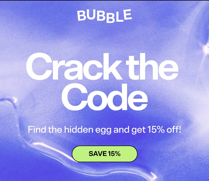 Crack the Code. Find the hidden egg and get 15% off!