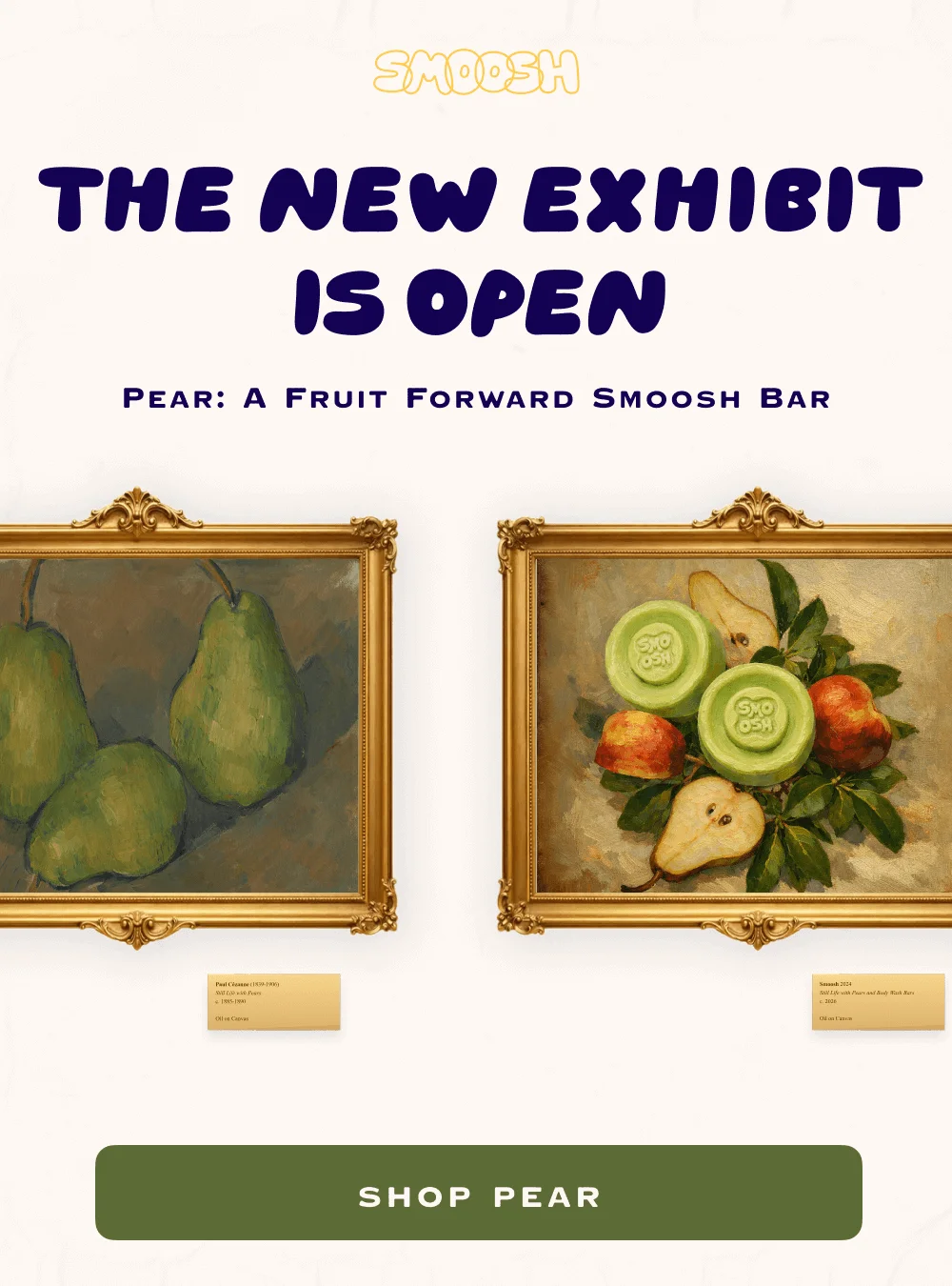 The New Exhibit is Open: Pear - a fruit forward smoosh bar