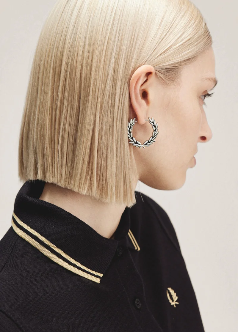 Silver Laurel Wreath Earrings
