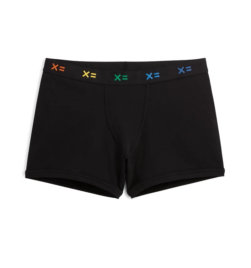 Image of 4.5" Trunks - Black X= Rainbow