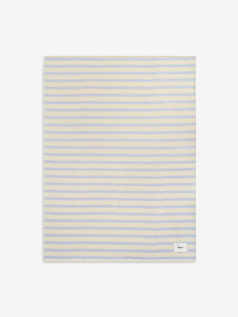 Image of TEKLA Lambswool Blanket 130x180cm - Welford Stripes
