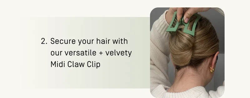 2. Secure your hair with our versatile +. velvety Midi Claw Clip