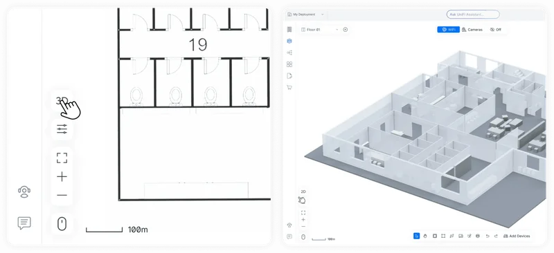 Transform 2D layouts into immersive 3D environments