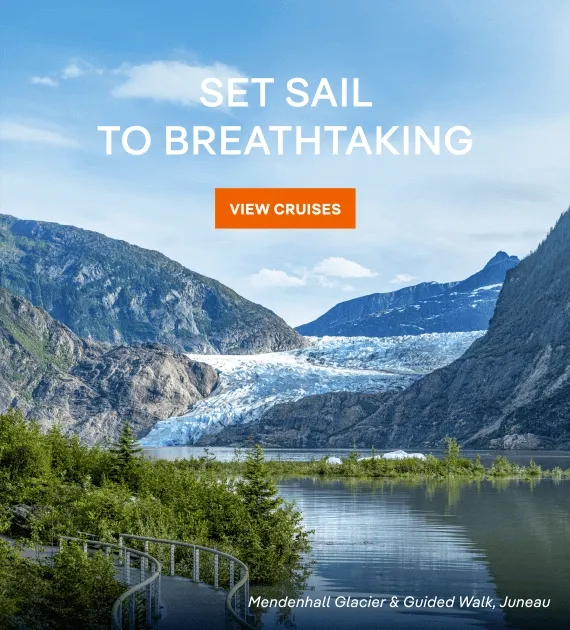 Holiday on the Last Frontier – Click to View Cruises & Book Now – Pictured in Slideshow: 1) Bear & Flightseeing Adventure, Ketchikan; 2) Mendenhall Glacier & Guided Walk, Juneau; 3) Glacier 
Gardens & Whale Park, Juneau; 4) Misty Fjords Flightseeing, Ketch