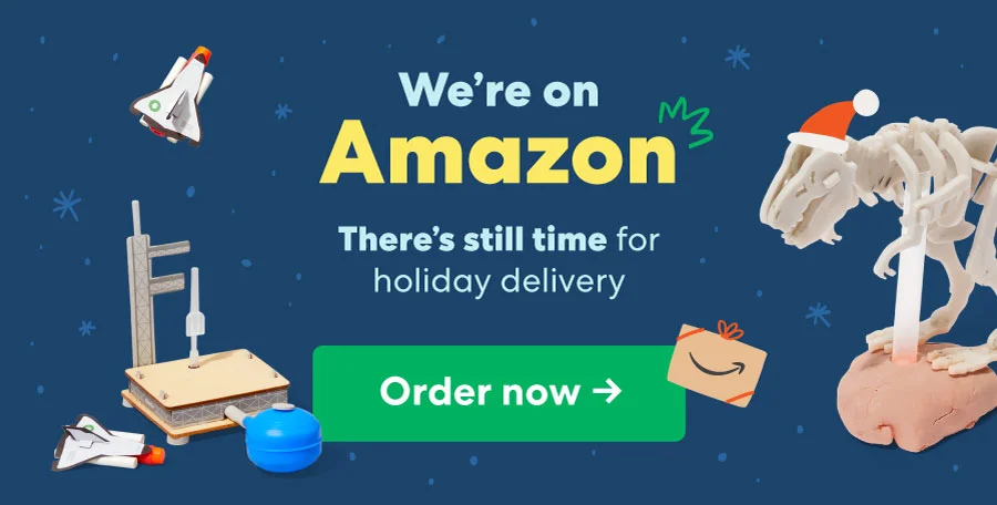 We're on Amazon! Order now! We're on Amazon! Order now!