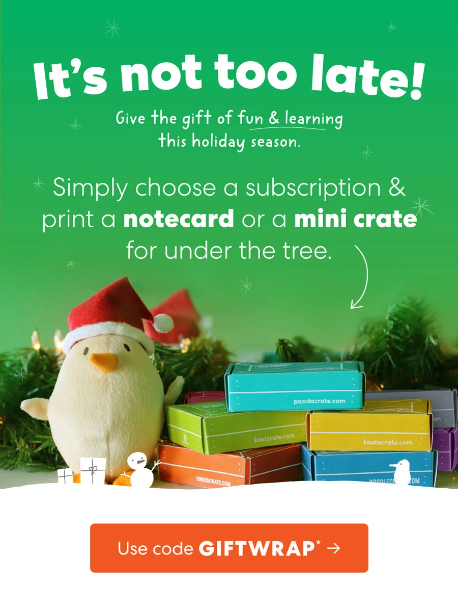 Need a last-minute gift? KiwiCo's got you covered! Need a last-minute gift? KiwiCo's got you covered!