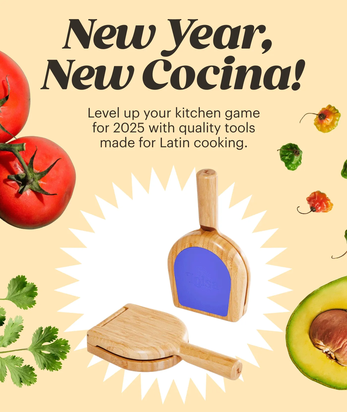 New Year, New Cocina!  Level up your kitchen game for 2025 with quality tools made for Latin cooking.