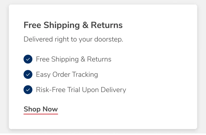 Free Shipping & Returns Free Shipping & Returns