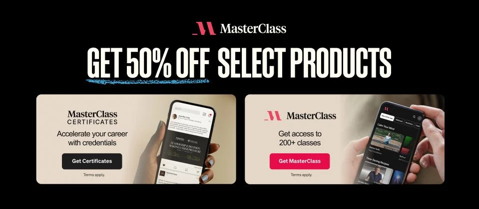 Get 50% off select products. Terms apply.
