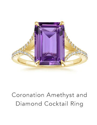 Coronation Amethyst and Diamond Cocktail Ring